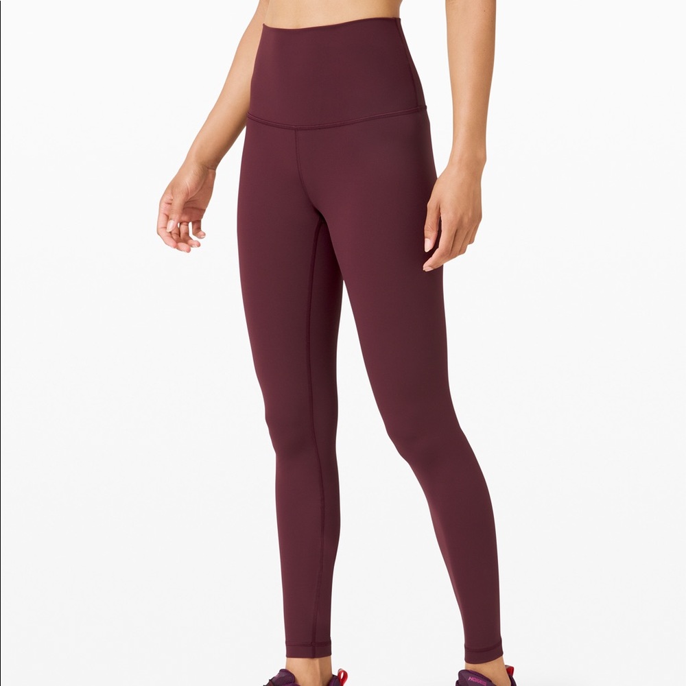 Maroon high rise wunder under leggings 31”